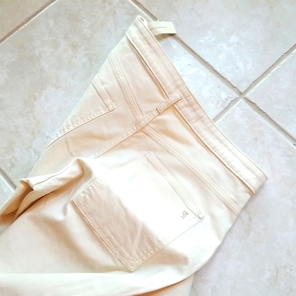 Anthropologie Pilcro High-Cuffed Jeans w/decorative navy stitch - Picture 5 of 5